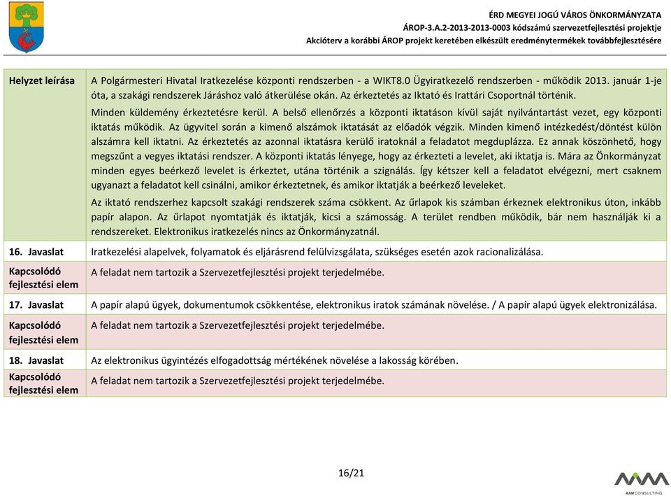 Az ügyvitel során a kimenő alszámok iktatását az előadók végzik. Minden kimenő intézkedést/döntést külön alszámra kell iktatni.