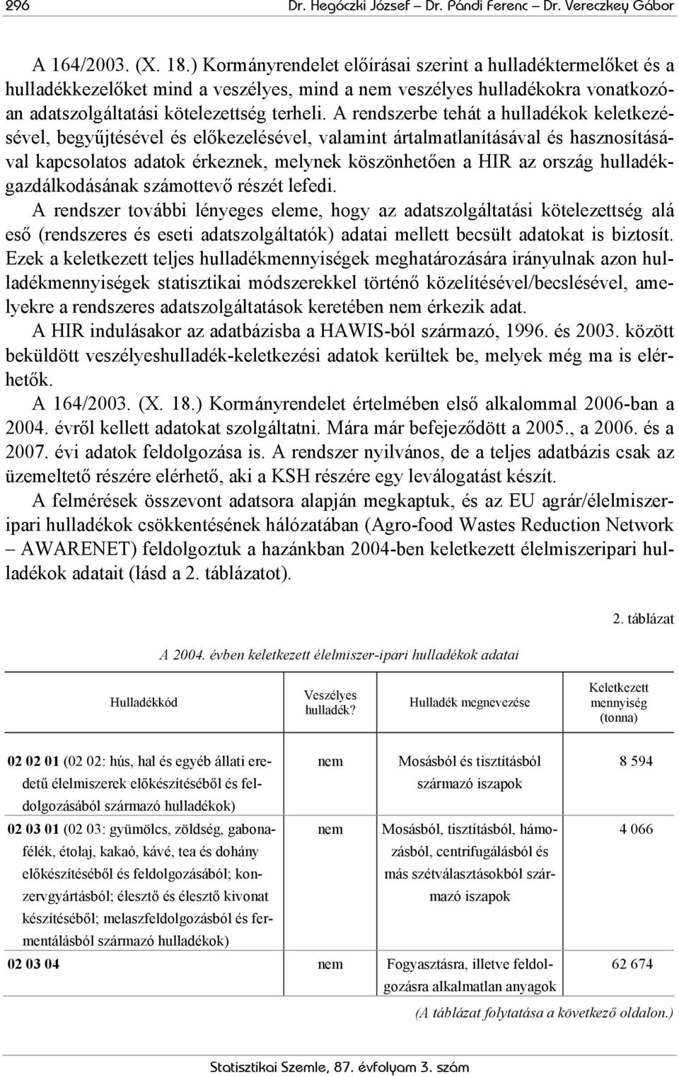 A rendszerbe tehát a hulladékok keletkezésével, begyűjtésével és előkezelésével, valamint ártalmatlanításával és hasznosításával kapcsolatos adatok érkeznek, melynek köszönhetően a HIR az ország