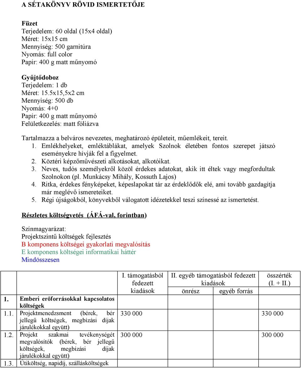 Emlékhelyeket, emléktáblákat, amelyek Szolnok életében fontos szerepet játszó eseményekre hívják fel a figyelmet. 2. Köztéri képzőművészeti alkotásokat, alkotóikat. 3.