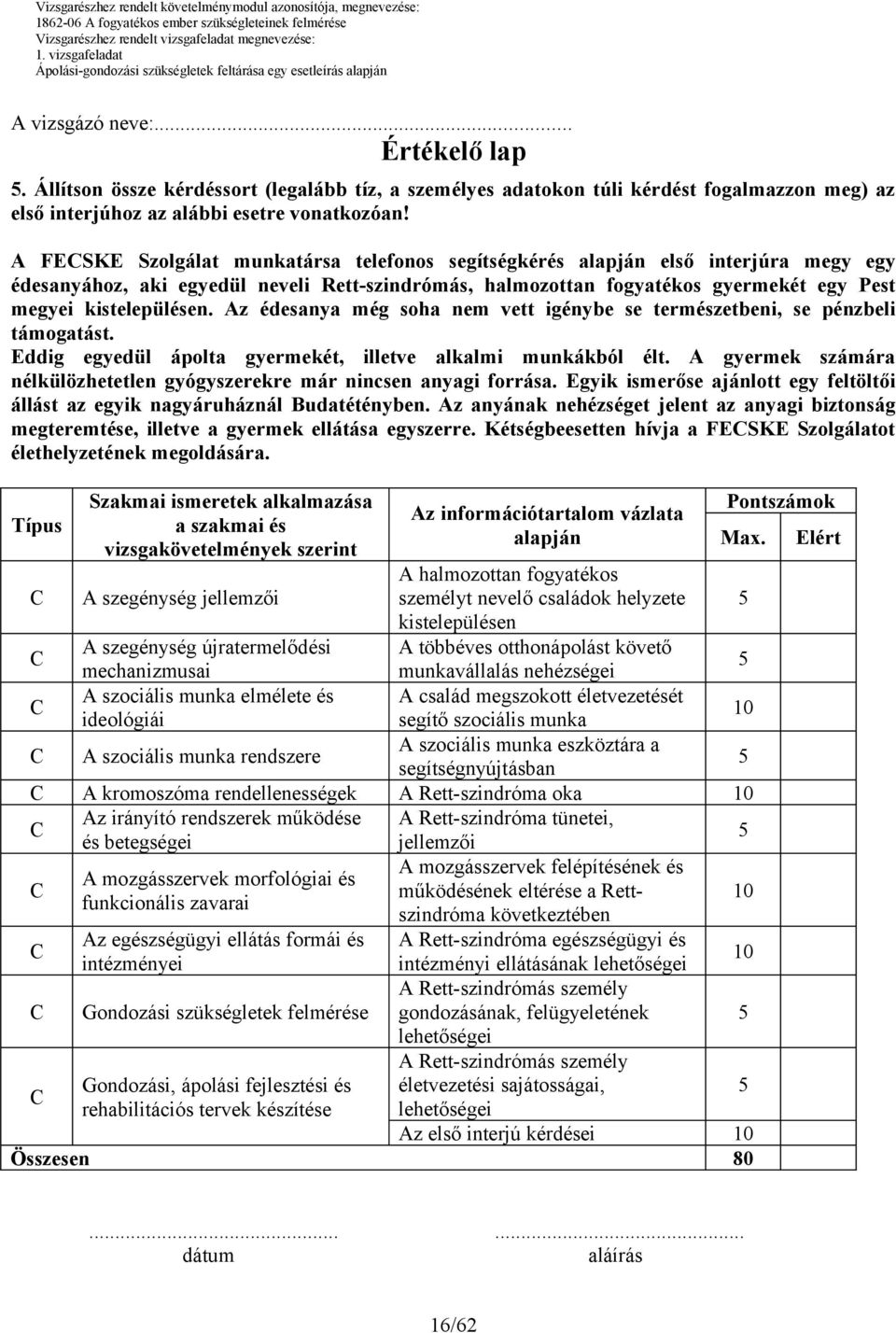 Az édesanya még soha nem vett igénybe se természetbeni, se pénzbeli támogatást. Eddig egyedül ápolta gyermekét, illetve alkalmi munkákból élt.