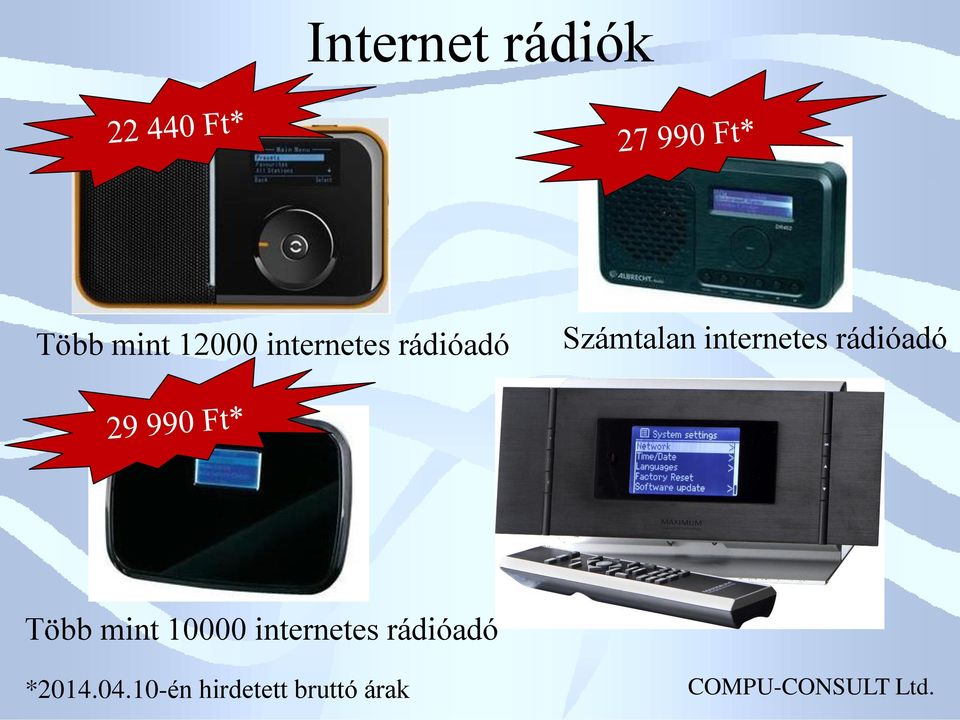 internetes rádióadó Több mint 10000