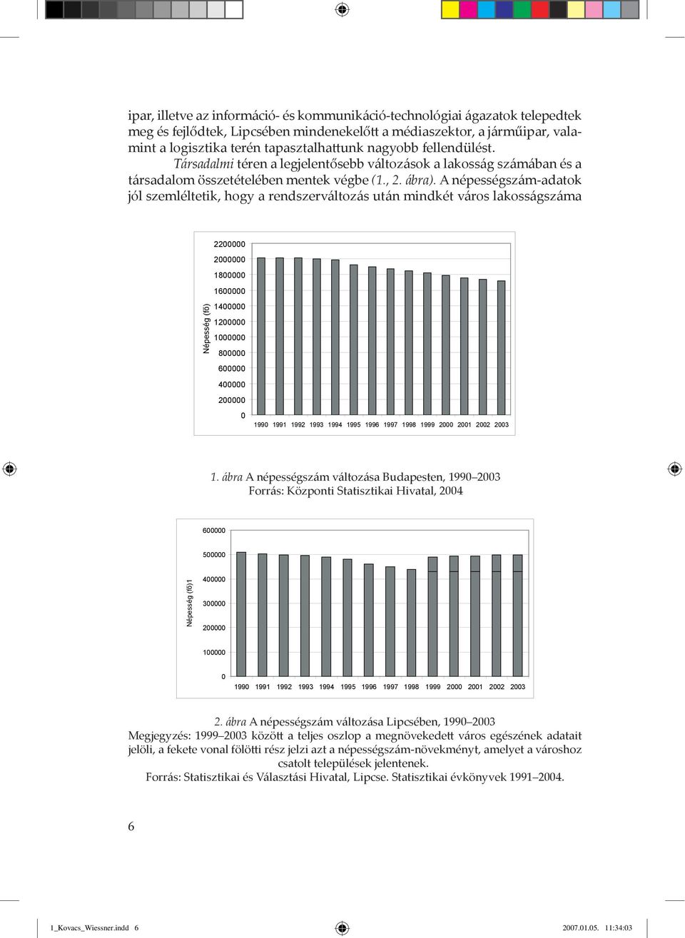 A népességsz m-adatok jól szemléltetik, hogy a rendszerv ltoz s ut n mindkét v ros lakoss gsz ma 2200000 2000000 1800000 1600000 Népesség (fő) 1400000 1200000 1000000 800000 600000 400000 200000 0