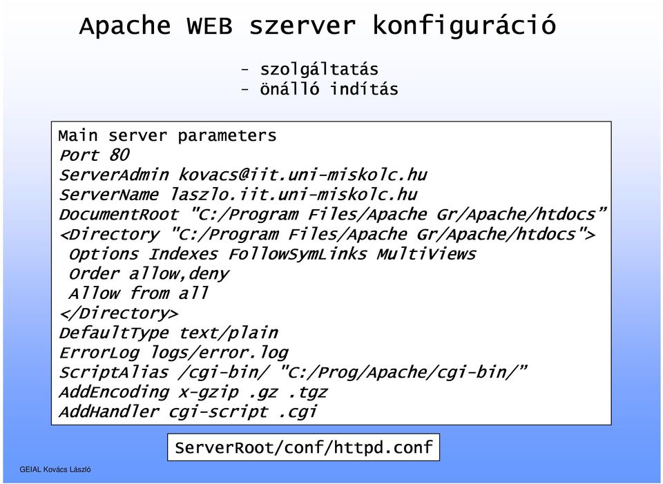 hu DocumentRoot "C:/Program Files/Apache Gr/Apache/htdocs <Directory "C:/Program Files/Apache Gr/Apache/htdocs"> Options Indexes FollowSymLinks