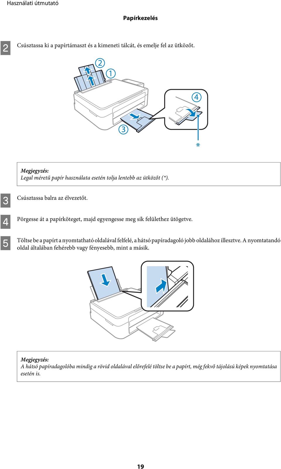 Pörgesse át a papírköteget, majd egyengesse meg sík felülethez ütögetve.