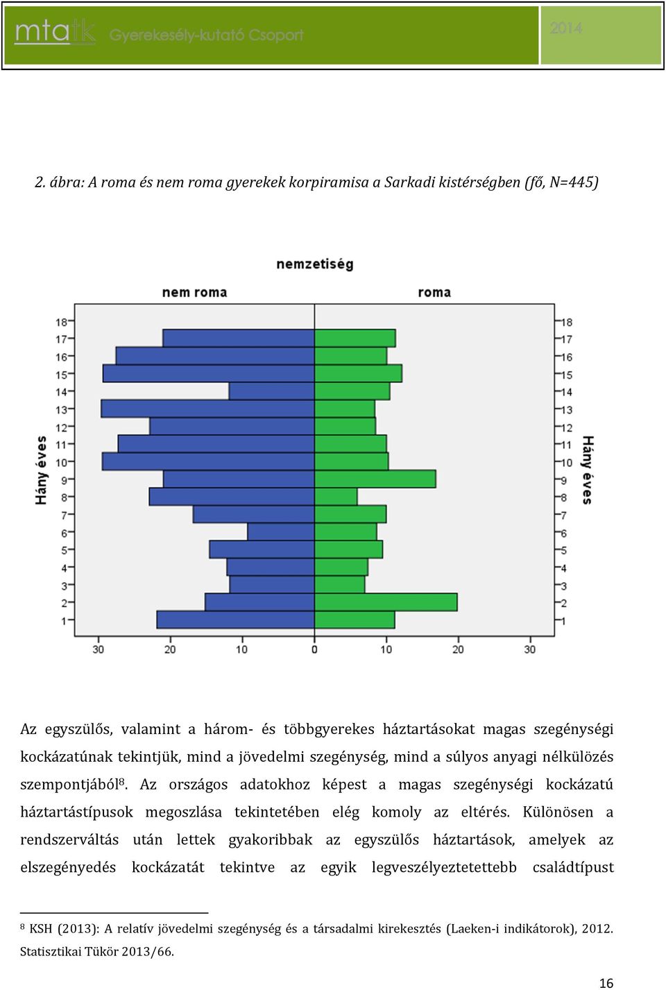 Az országos adatokhoz képest a magas szegénységi kockázatú háztartástípusok megoszlása tekintetében elég komoly az eltérés.