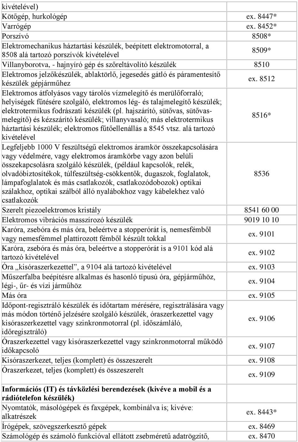 jelzőkészülék, ablaktörlő, jegesedés gátló és páramentesítő ex.