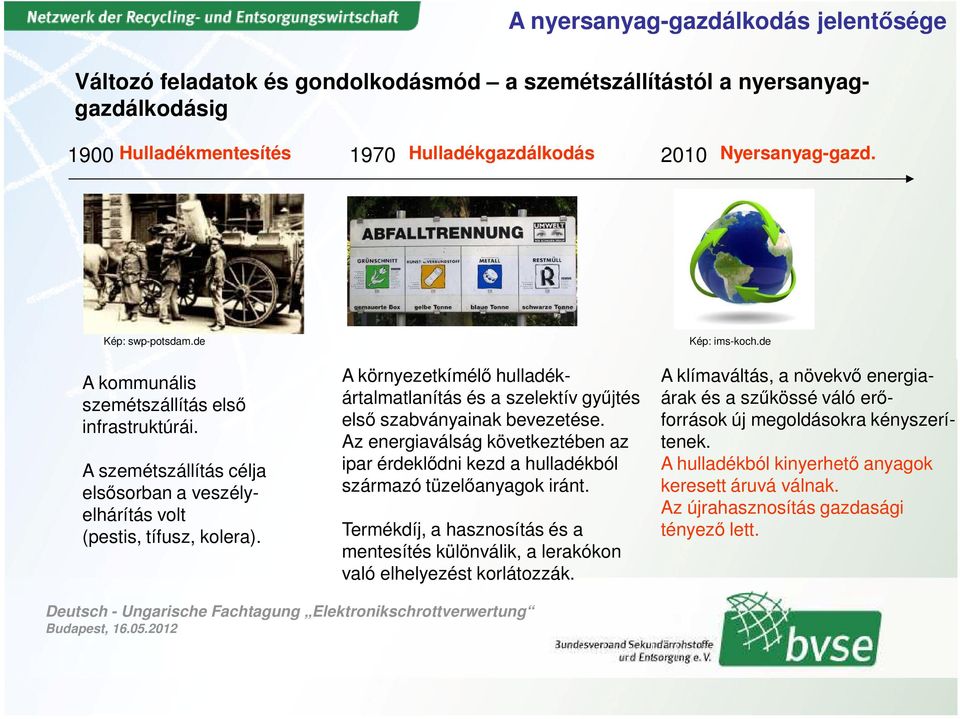 A környezetkímélő hulladékártalmatlanítás és a szelektív gyűjtés első szabványainak bevezetése. Az energiaválság következtében az ipar érdeklődni kezd a hulladékból származó tüzelőanyagok iránt.