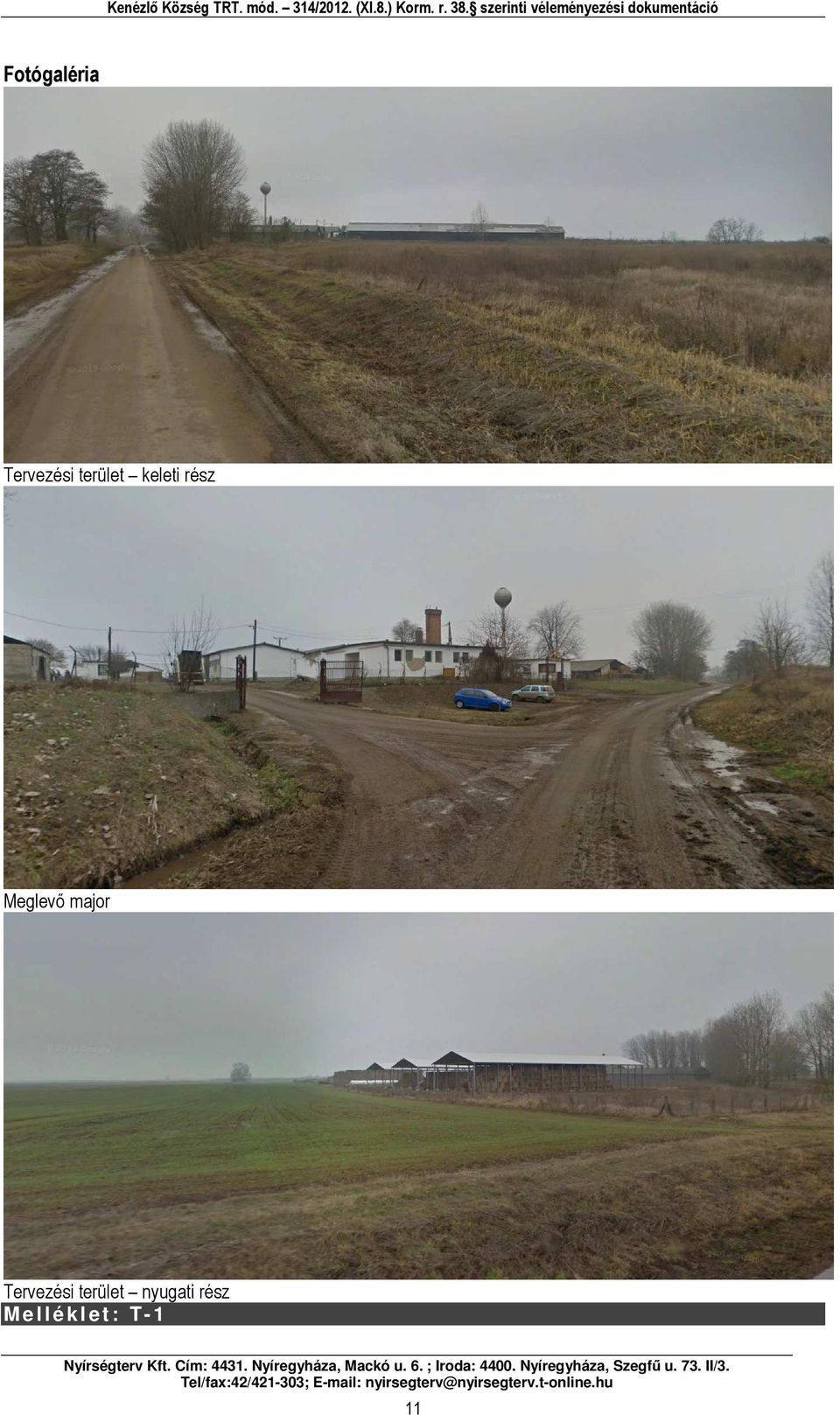 Tervezési terület nyugti
