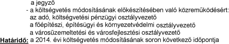 építésügyi és környezetvédelmi osztályvezető a városüzemeltetési és