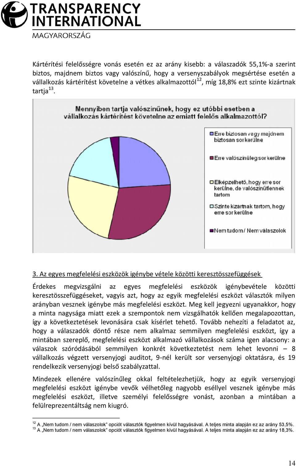 Az egyes megfelelési eszközök igénybe vétele közötti keresztösszefüggések Érdekes megvizsgálni az egyes megfelelési eszközök igénybevétele közötti keresztösszefüggéseket, vagyis azt, hogy az egyik