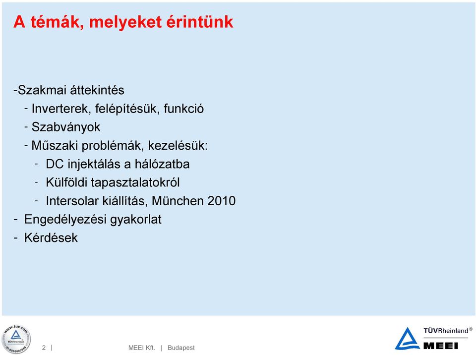 DC injektálás a hálózatba - Külföldi tapasztalatokról - Intersolar