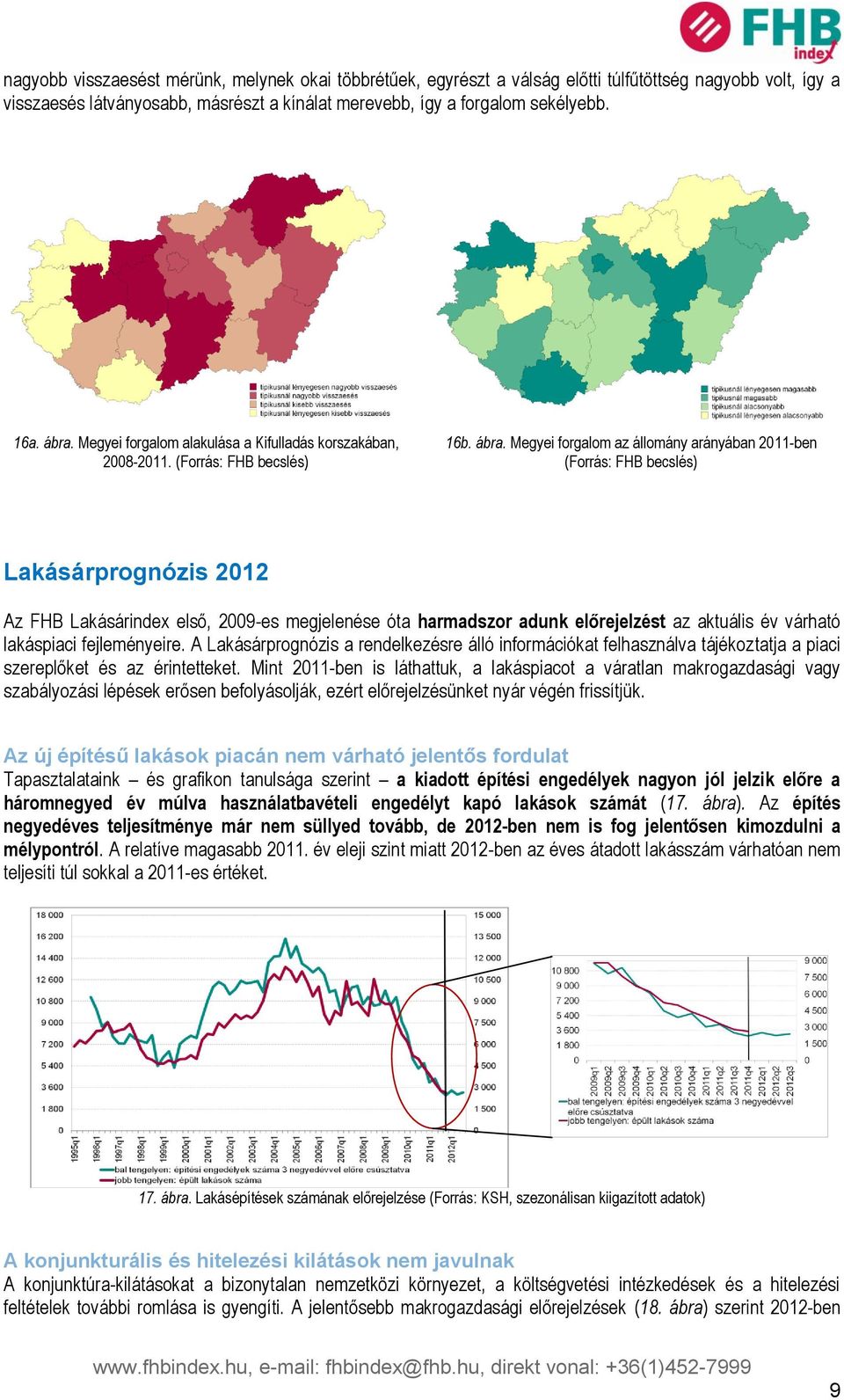 Megyei forgalom az állomány arányában 2011-ben (Forrás: FHB becslés) Lakásárprognózis 2012 Az FHB Lakásárindex első, 2009-es megjelenése óta harmadszor adunk előrejelzést az aktuális év várható