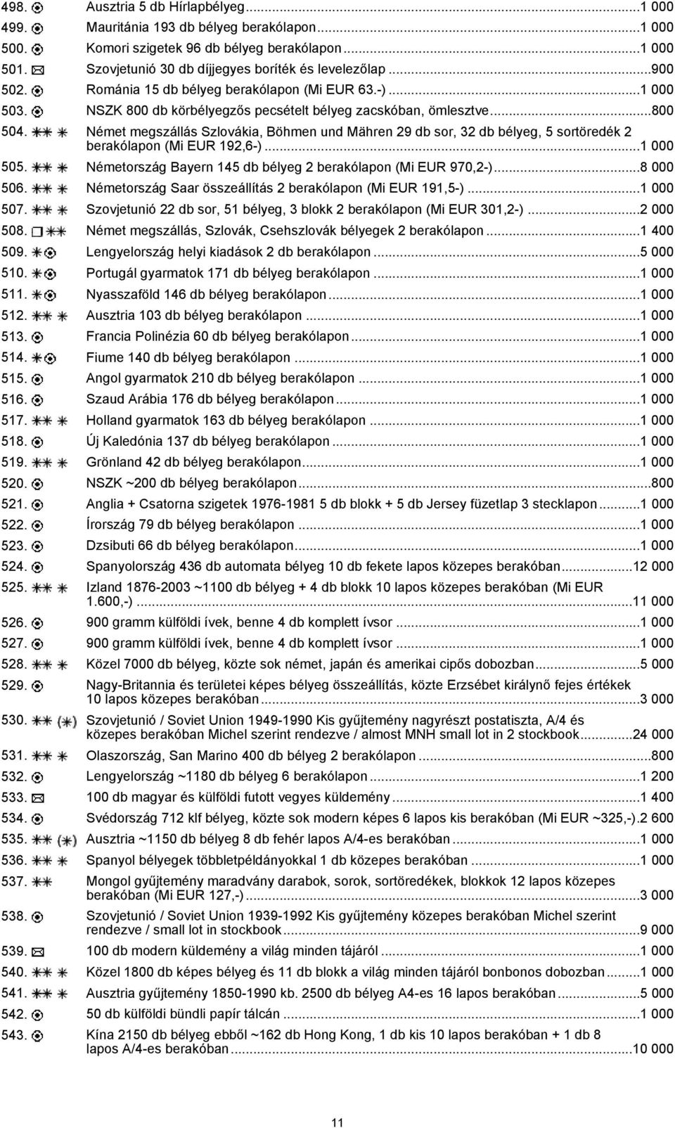 Német megszállás Szlovákia, Böhmen und Mähren 29 db sor, 32 db bélyeg, 5 sortöredék 2 berakólapon (Mi EUR 192,6-)...1 000 505. Németország Bayern 145 db bélyeg 2 berakólapon (Mi EUR 970,2-)...8 000 506.