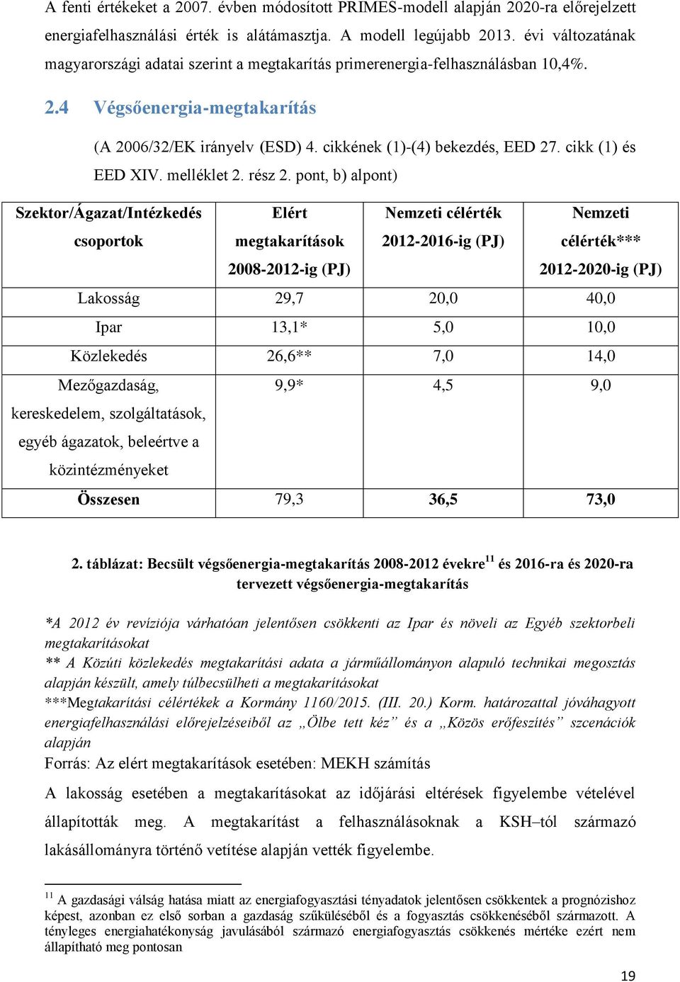 cikk (1) és EED XIV. melléklet 2. rész 2.