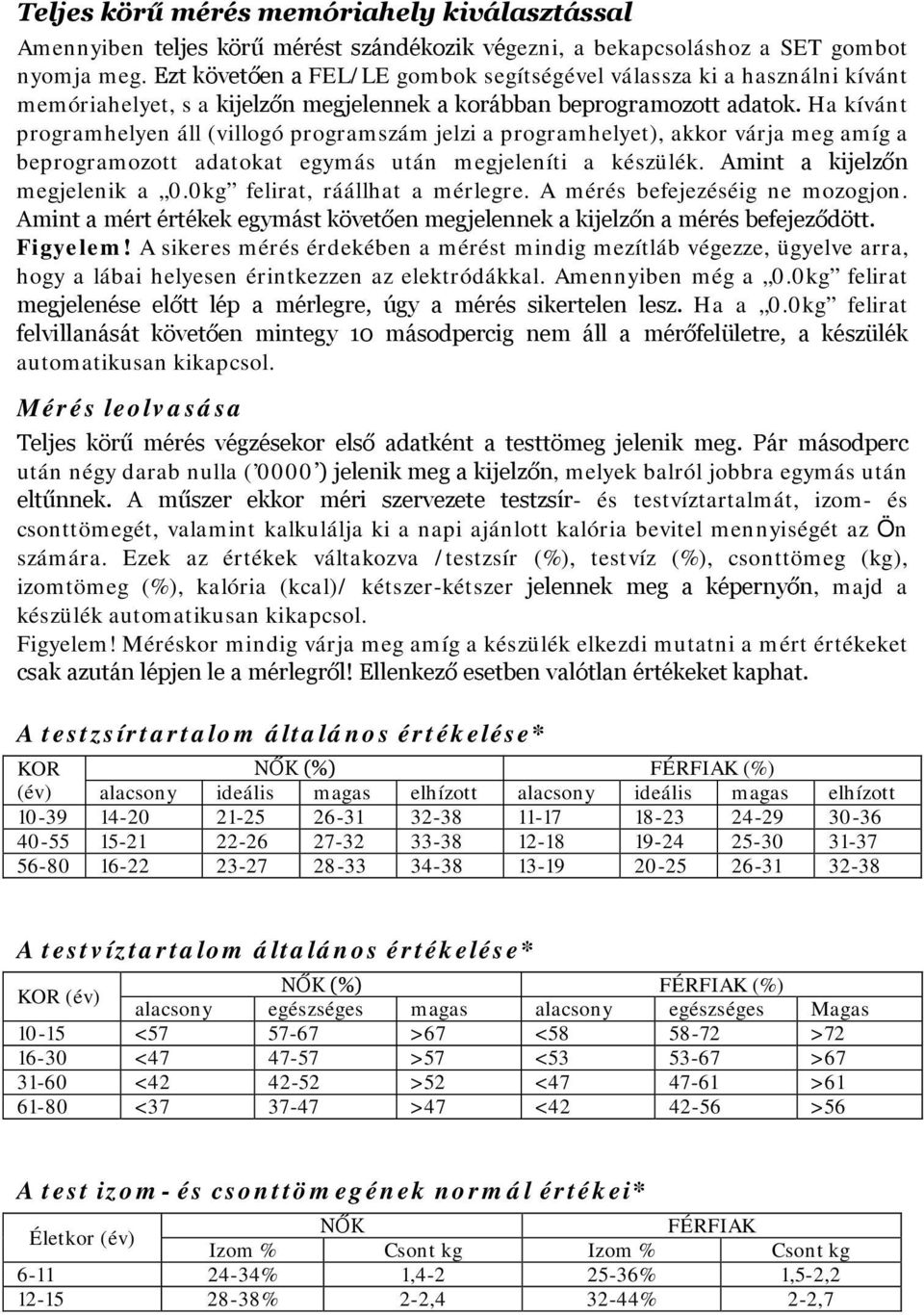 Ha kívánt programhelyen áll (villogó programszám jelzi a programhelyet), akkor várja meg amíg a beprogramozott adatokat egymás után megjeleníti a készülék. Amint a kijelzőn megjelenik a 0.