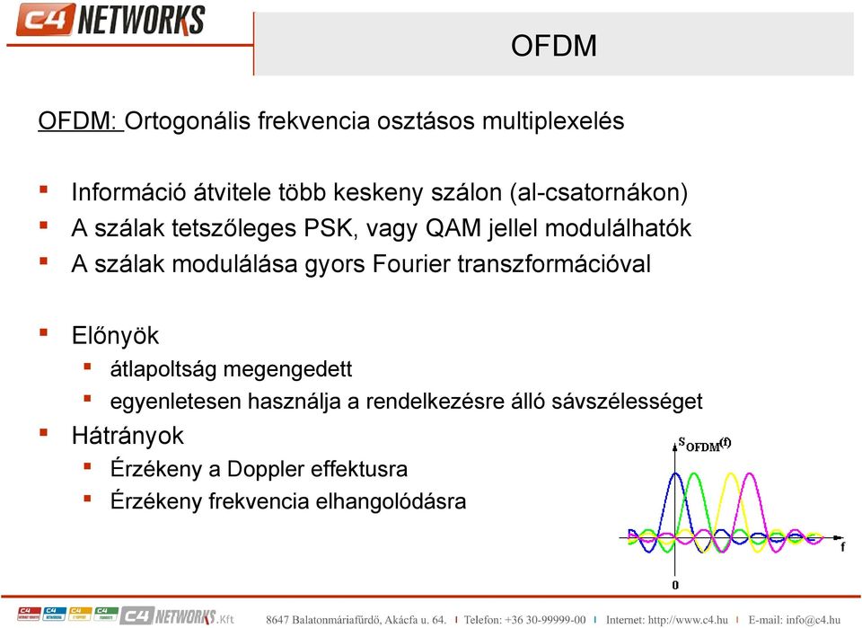 gyors Fourier transzformációval Előnyök átlapoltság megengedett egyenletesen használja a