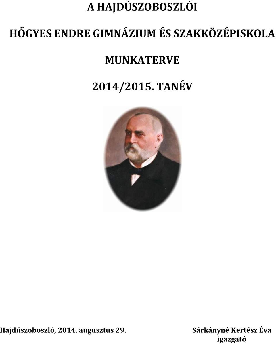 MUNKATERVE 2014/2015.