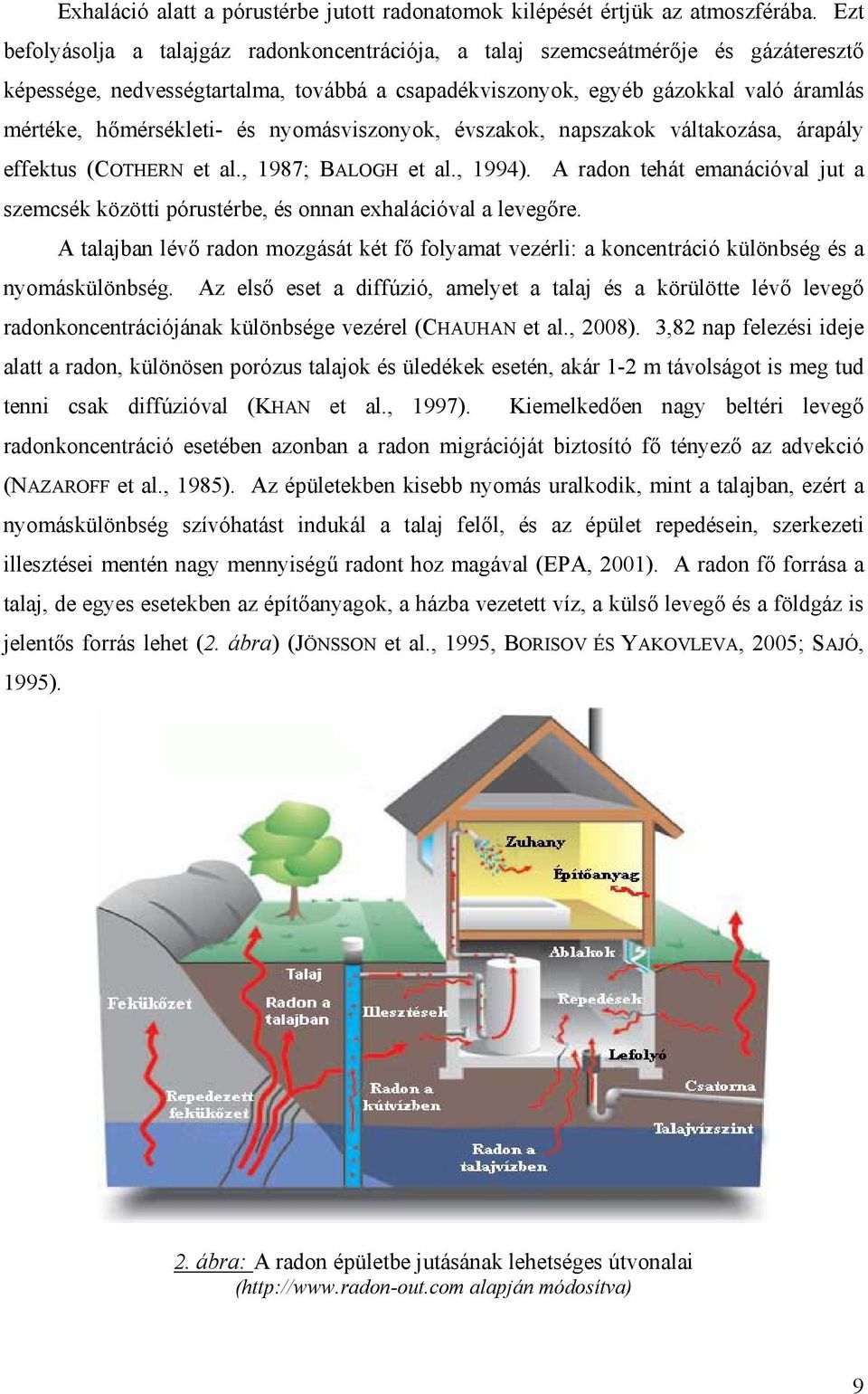 és nyomásviszonyok, évszakok, napszakok váltakozása, árapály effektus (COTHERN et al., 1987; BALOGH et al., 1994).