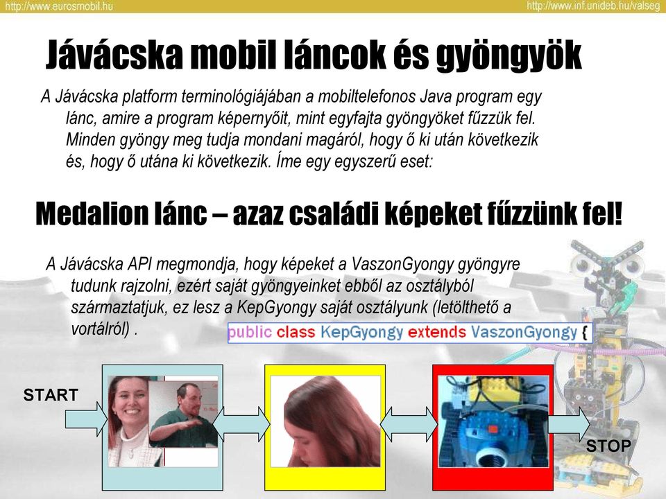 Íme egy egyszerű eset: Medalion lánc azaz családi képeket fűzzünk fel!