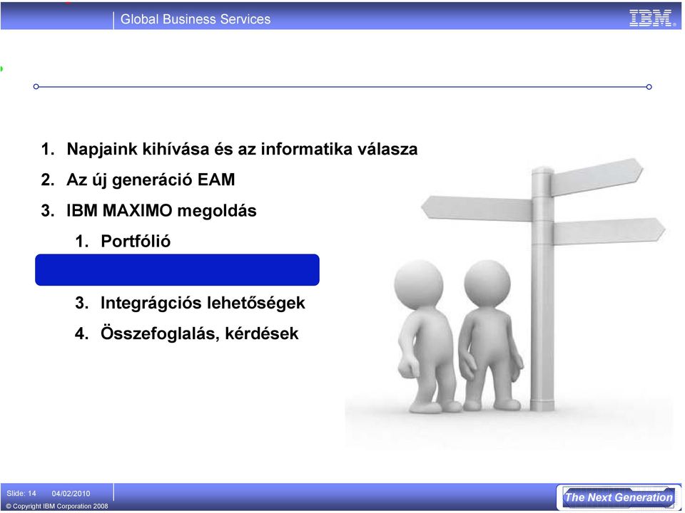 IBM MAXIMO megoldás 1. Portfólió 2.