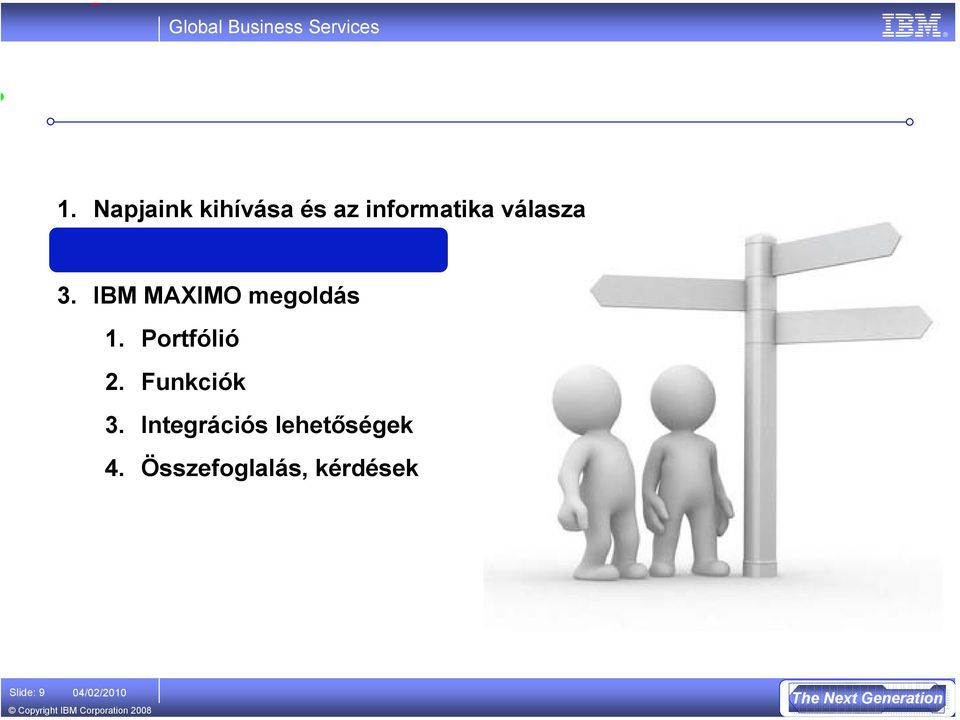 IBM MAXIMO megoldás 1. Portfólió 2.