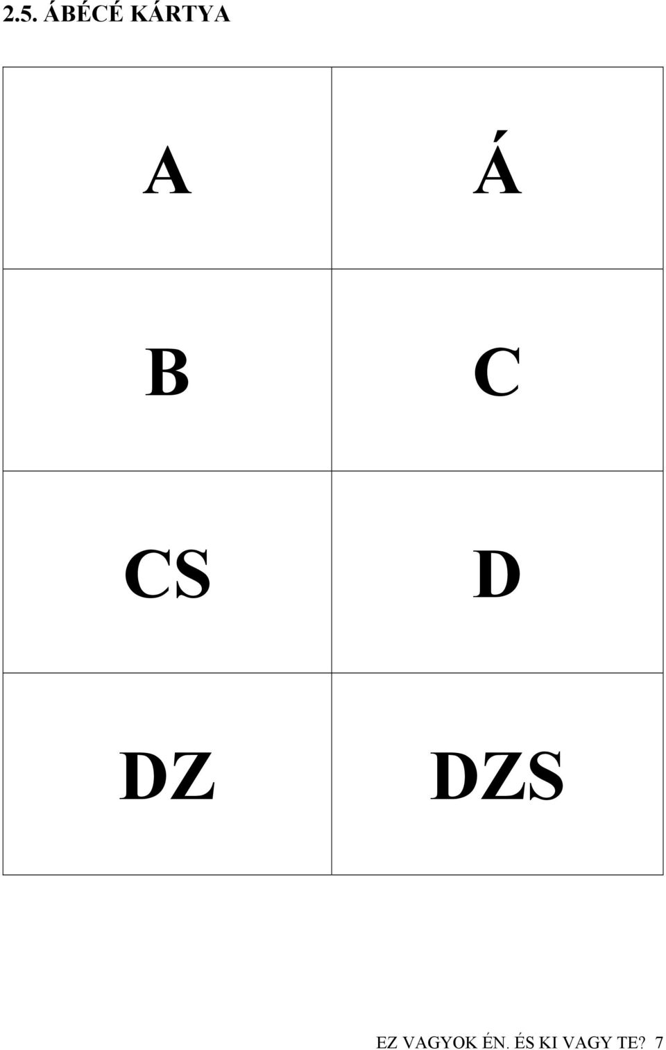 CS D DZ DZS EZ