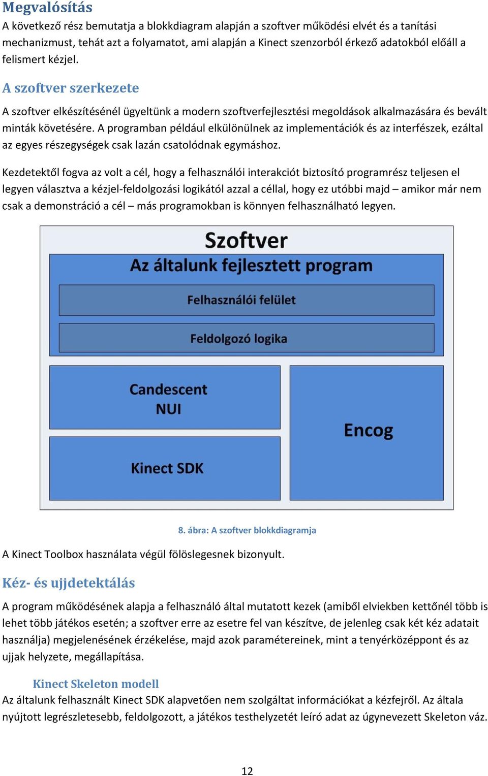 A programban például elkülönülnek az implementációk és az interfészek, ezáltal az egyes részegységek csak lazán csatolódnak egymáshoz.