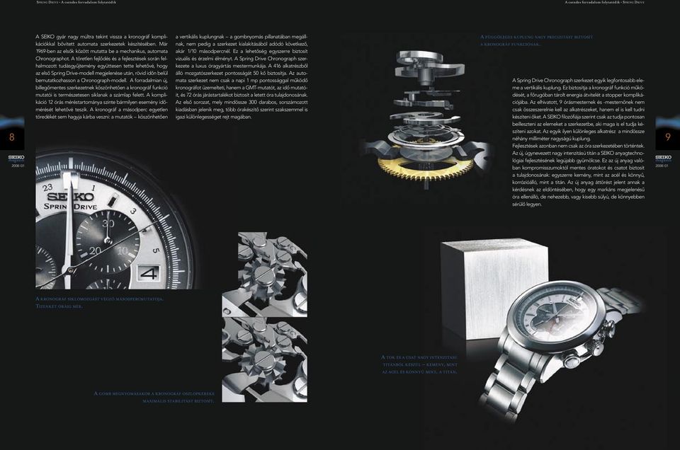 A töretlen fejlődés és a fejlesztések során felhalmozott tudásgyűjtemény együttesen tette lehetővé, hogy az első Spring Drive-modell megjelenése után, rövid időn belül bemutatkozhasson a
