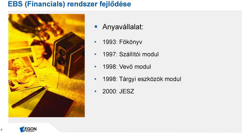 Szállítói modul 1998: Vevő modul