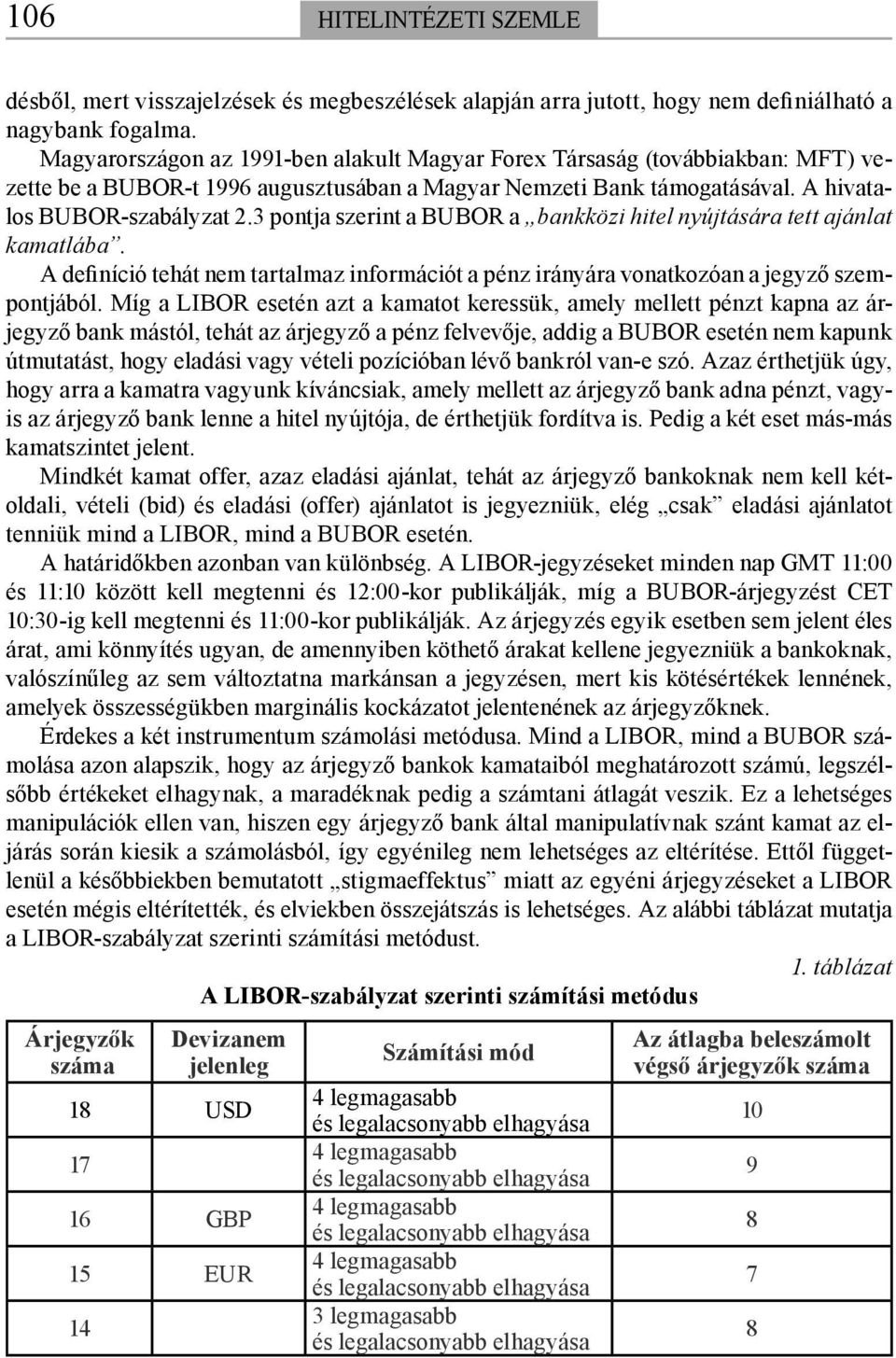 3 pontja szerint a BUBOR a bankközi hitel nyújtására tett ajánlat kamatlába. A definíció tehát nem tartalmaz információt a pénz irányára vonatkozóan a jegyző szempontjából.