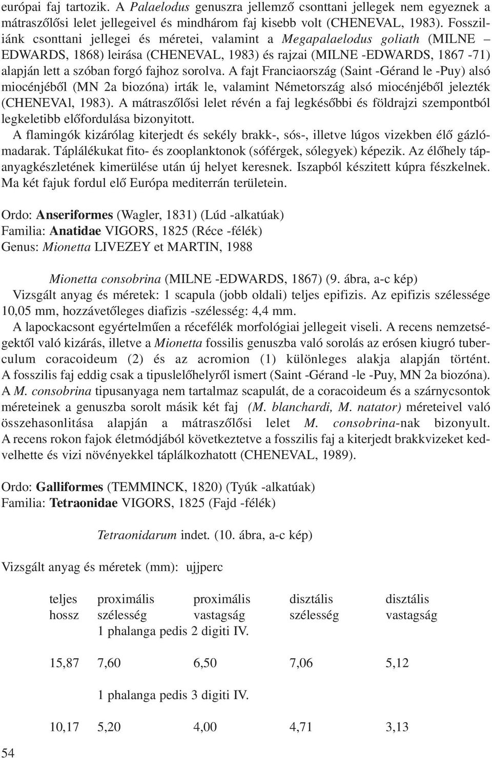 sorolva. A fajt Franciaország (Saint -Gérand le -Puy) alsó miocénjébõl (MN 2a biozóna) irták le, valamint Németország alsó miocénjébõl jelezték (CHENEVAl, 1983).