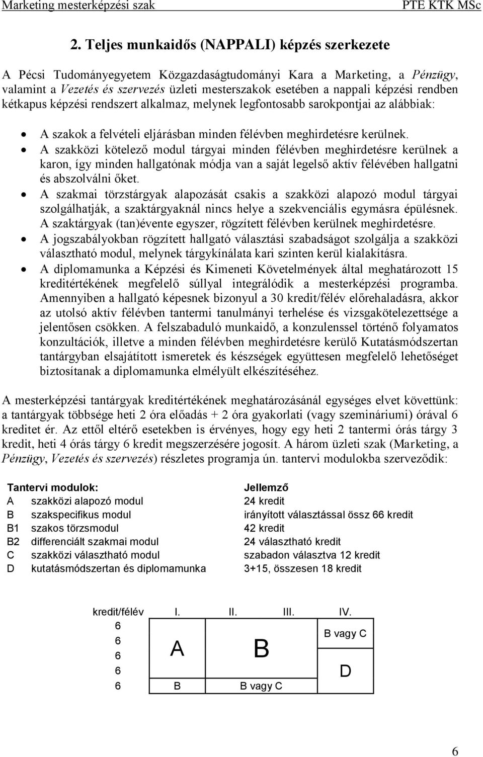 A szakközi kötelező modul tárgyai minden félévben meghirdetésre kerülnek a karon, így minden hallgatónak módja van a saját legelső aktív félévében hallgatni és abszolválni őket.