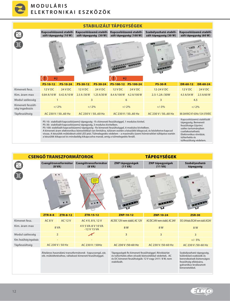 (100 W) Szabályozható stabilizált tápegység (30 W) Kapcsolóüzemű stabilizált tápegység (60 W) új új Kime