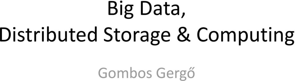 Storage &