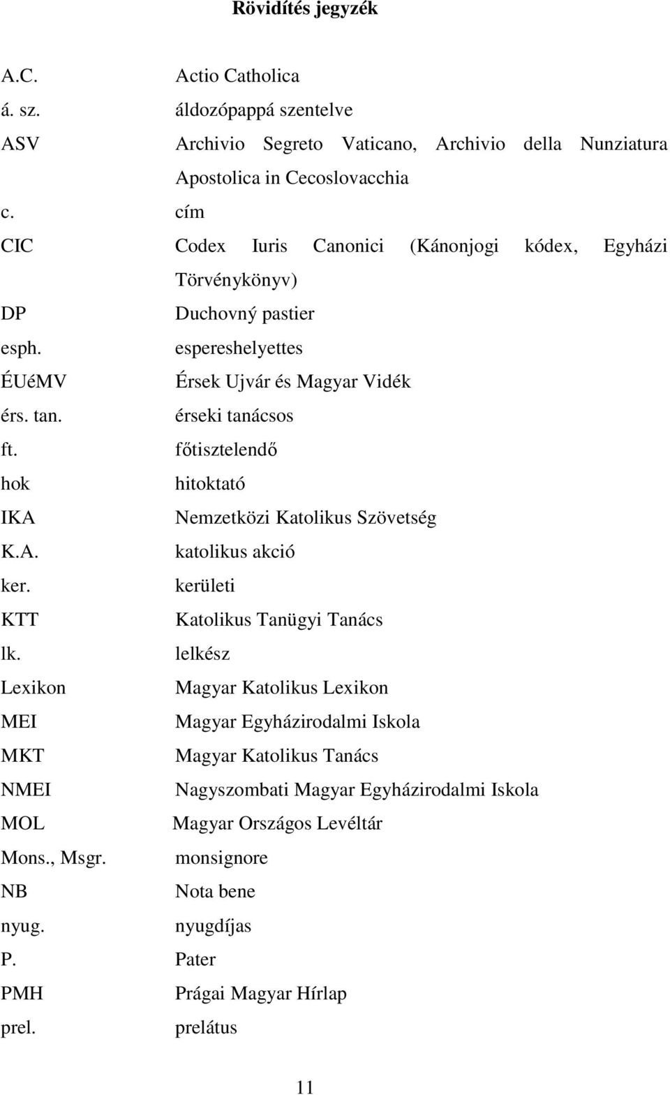 főtisztelendő hok hitoktató IKA Nemzetközi Katolikus Szövetség K.A. katolikus akció ker. kerületi KTT Katolikus Tanügyi Tanács lk.