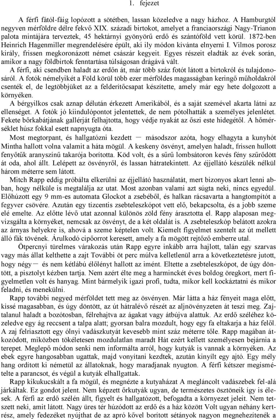 1872-ben Heinrich Hagenmiller megrendelésére épült, aki ily módon kívánta elnyerni I. Vilmos porosz király, frissen megkoronázott német császár kegyeit.