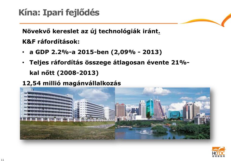 2%-a 2015-ben (2,09% - 2013) Teljes ráfordítás összege