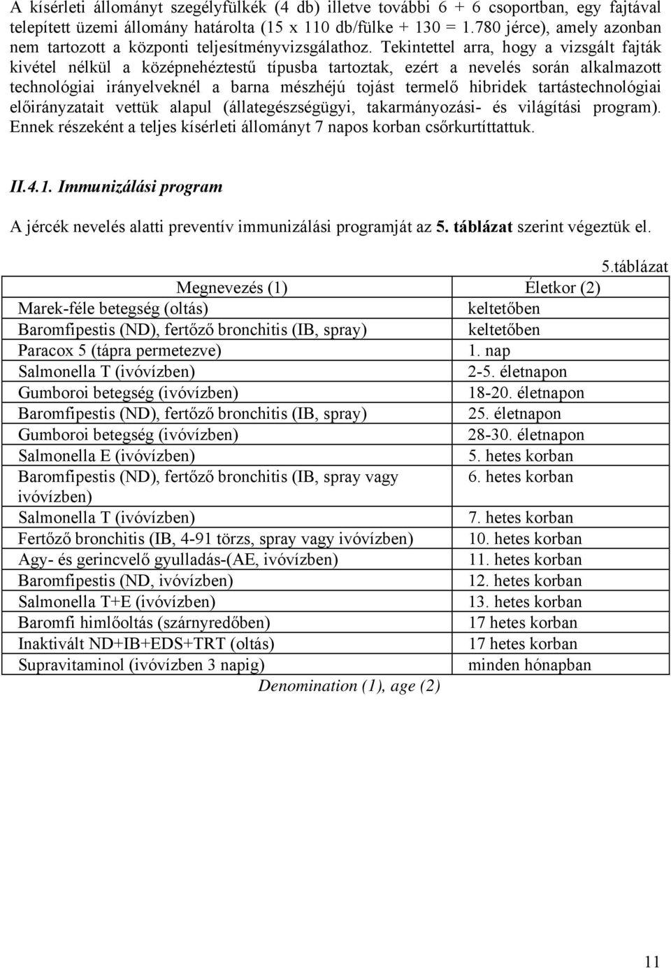 Tekintettel arra, hogy a vizsgált fajták kivétel nélkül a középnehéztestű típusba tartoztak, ezért a nevelés során alkalmazott technológiai irányelveknél a barna mészhéjú tojást termelő hibridek