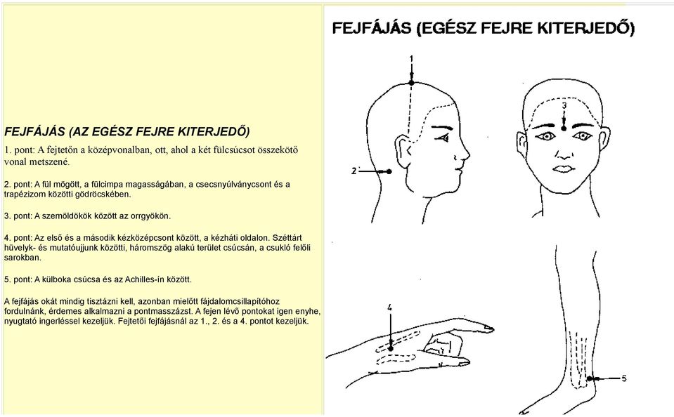 pont: Az első és a második kézközépcsont között, a kézháti oldalon. Széttárt hüvelyk- és mutatóujjunk közötti, háromszög alakú terület csúcsán, a csukló felőli sarokban. 5.