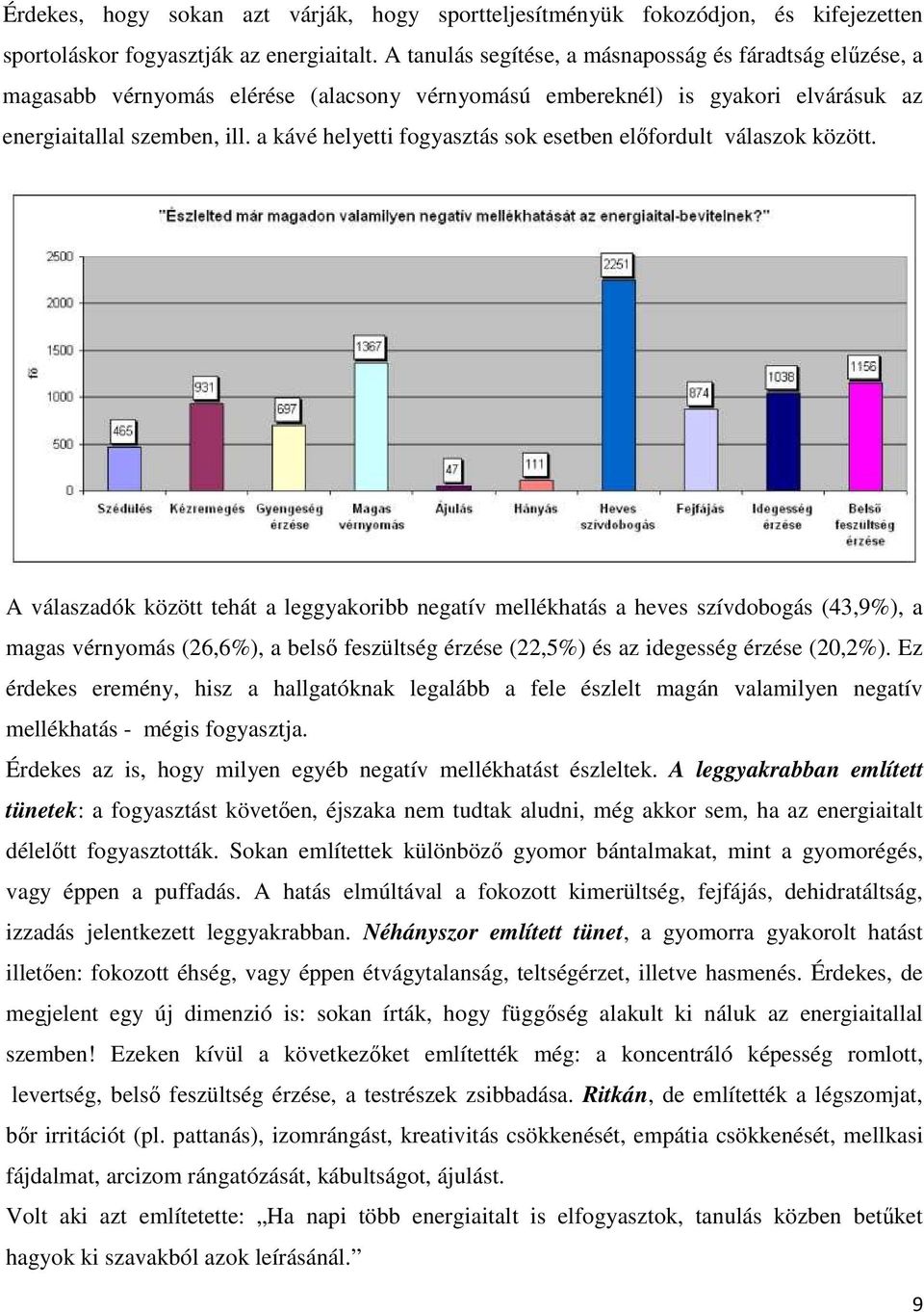 a kávé helyetti fogyasztás sok esetben elıfordult válaszok között.