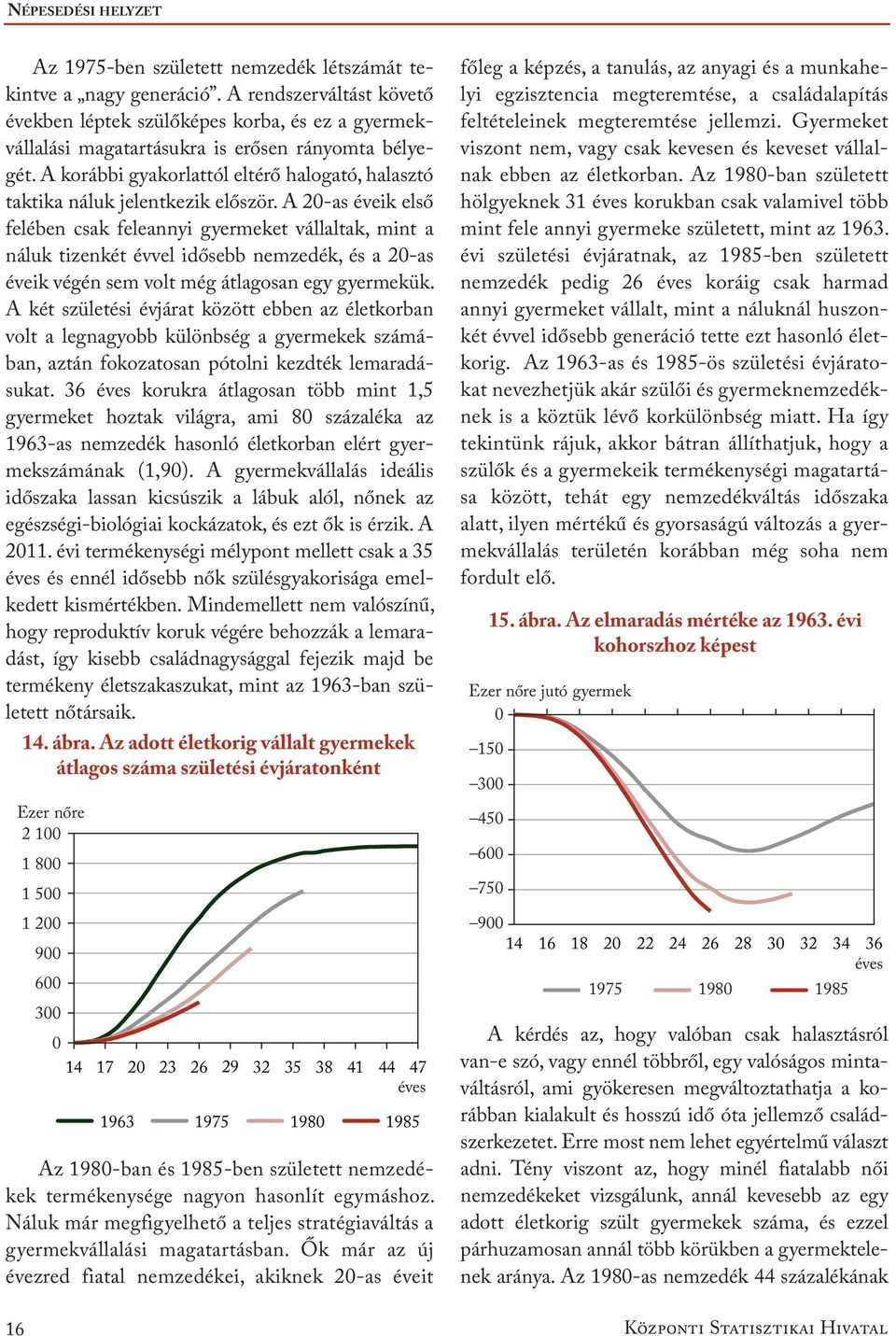 A 2-as éveik első felében csak feleannyi gyermeket vállaltak, mint a náluk tizenkét évvel idősebb nemzedék, és a 2-as éveik végén sem volt még átlagosan egy gyermekük.