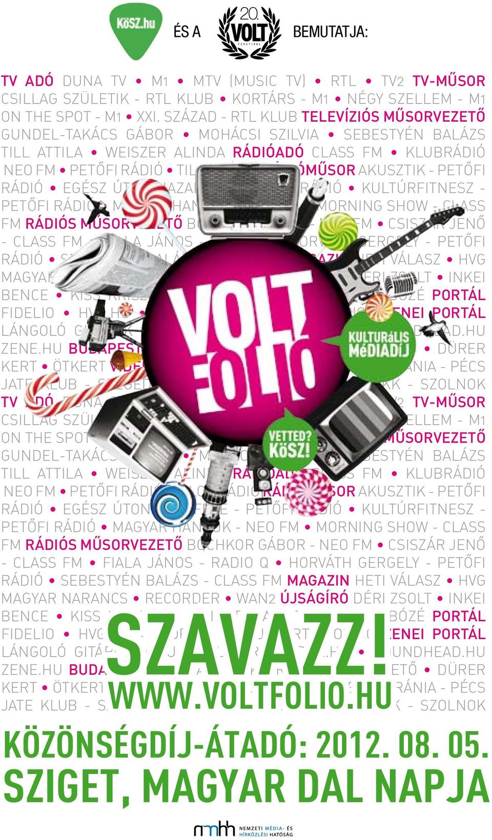 AKUSZTIK - PETŐFI RÁDIÓ EGÉSZ ÚTON HAZAFELÉ - PETŐFI RÁDIÓ KULTÚRFITNESZ - PETŐFI RÁDIÓ MAGYAR HANGOK - NEO FM MORNING SHOW - CLASS FM RÁDIÓS MŰSORVEZETŐ BOCHKOR GÁBOR - NEO FM CSISZÁR JENŐ - CLASS