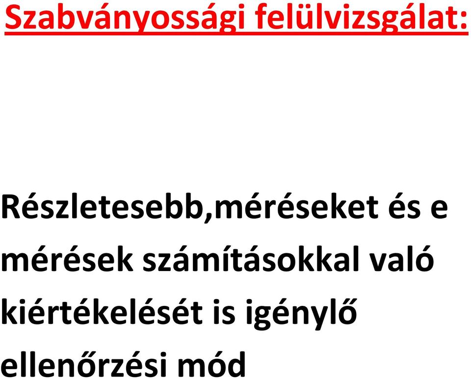 mérések számításokkal való