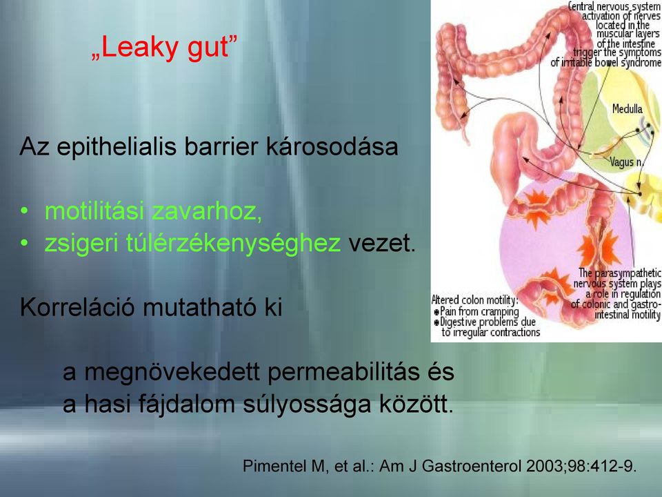 Korreláció mutatható ki a megnövekedett permeabilitás és a