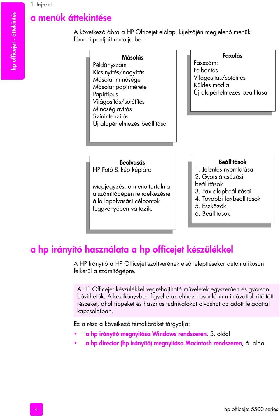 Világosítás/sötétítés Küldés módja Új alapértelmezés beállítása Beolvasás HP Fotó & kép képtára Megjegyzés: a menü tartalma a számítógépen rendelkezésre álló lapolvasási célpontok függvényében