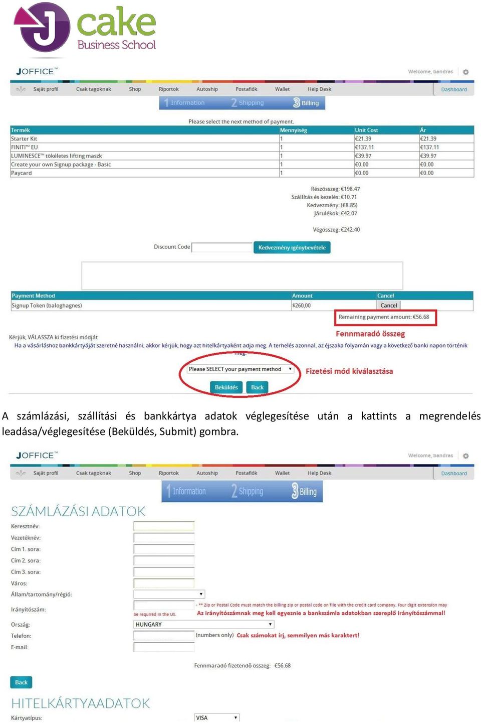 után a kattints a megrendelés