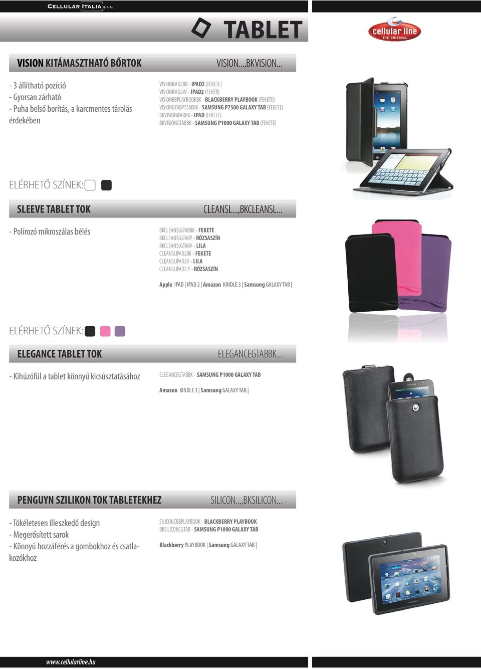 BKVISIONGTABBK - SAMSUNG P1000 GALAXY TAB (FEKETE) SLEEVE TABLET TOK CLEANSL...,BKCLEANSL.