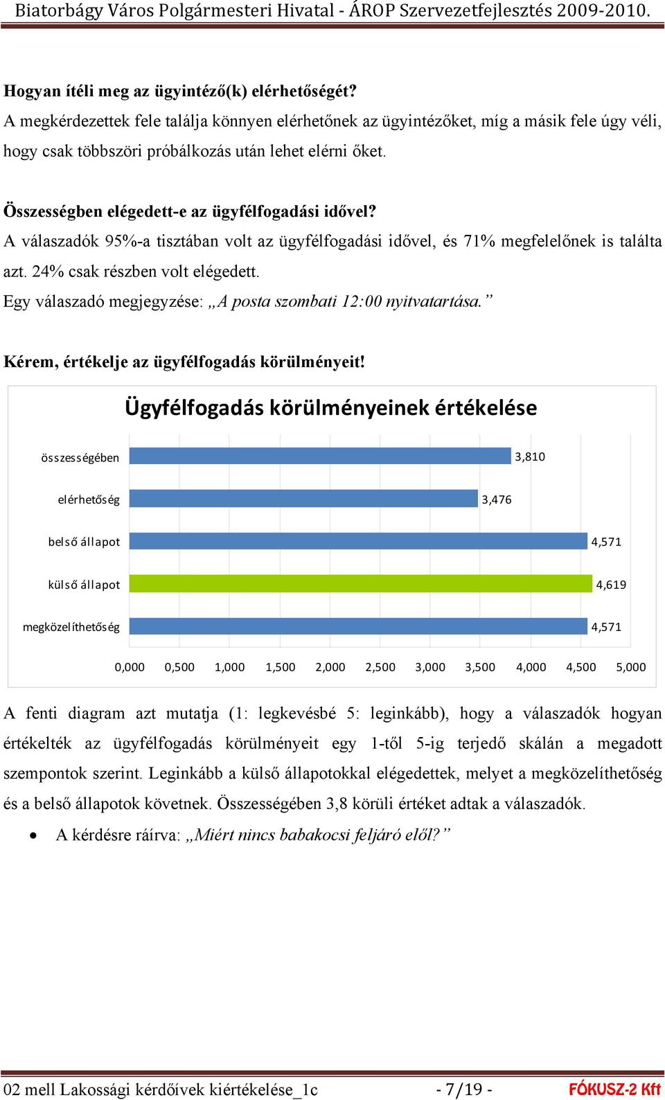 Egy válaszadó megjegyzése: A posta szombati 12:00 nyitvatartása. Kérem, értékelje az ügyfélfogadás körülményeit!