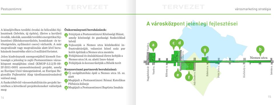 Jelen kiadványunk szempontjából kiemelt fontosságú a jelenleg is zajló Pestszentimre városközpont megújítása című (KMOP-5.2.