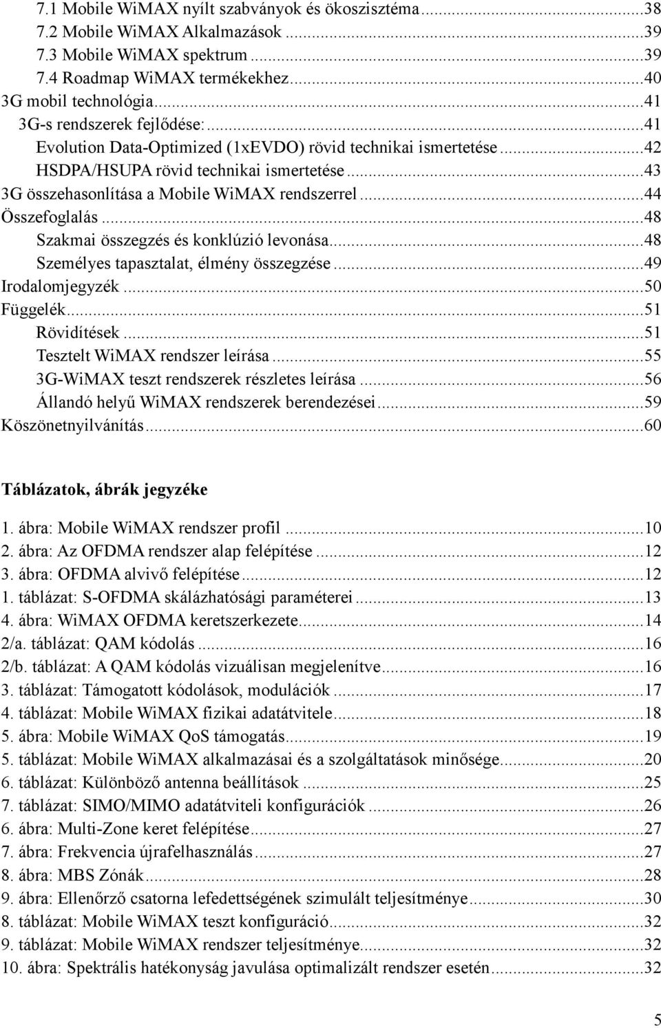 .. 44 Összefoglalás... 48 Szakmai összegzés és konklúzió levonása... 48 Személyes tapasztalat, élmény összegzése... 49 Irodalomjegyzék... 50 Függelék... 51 Rövidítések.